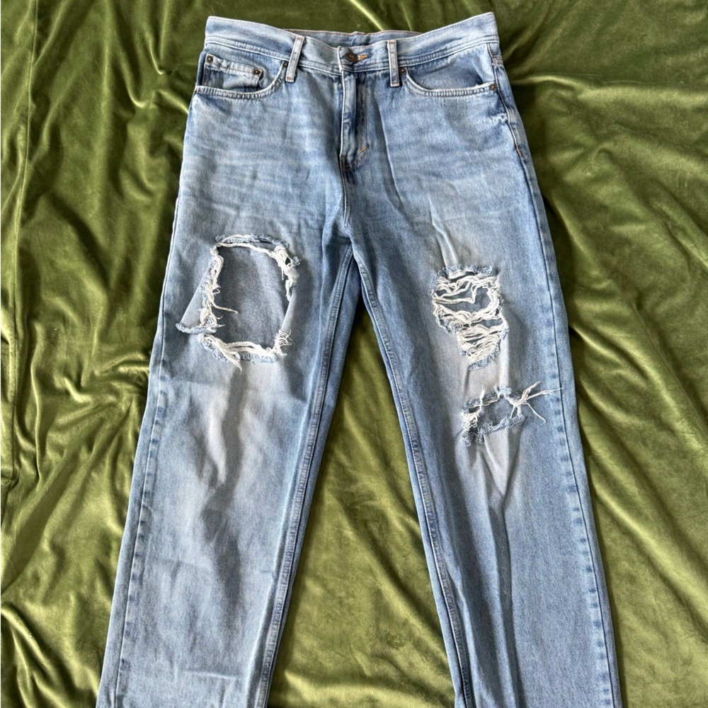 Vintage Light Blue Straight Men's Jeans